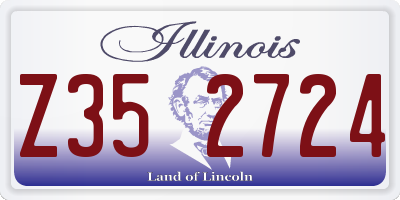 IL license plate Z352724