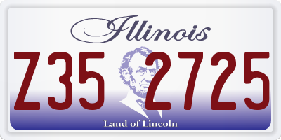 IL license plate Z352725