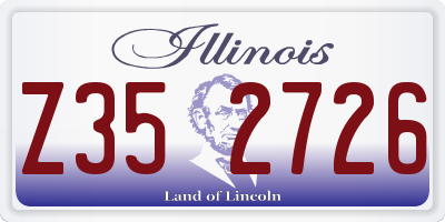 IL license plate Z352726