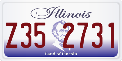 IL license plate Z352731