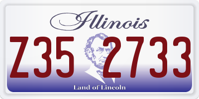 IL license plate Z352733
