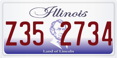 IL license plate Z352734