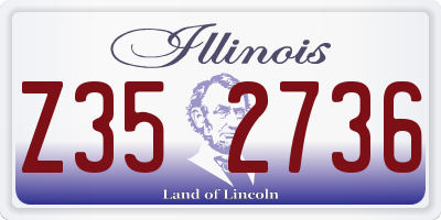 IL license plate Z352736