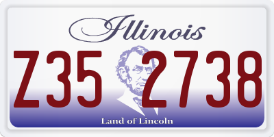IL license plate Z352738