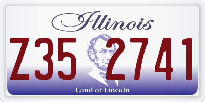 IL license plate Z352741