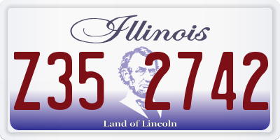 IL license plate Z352742