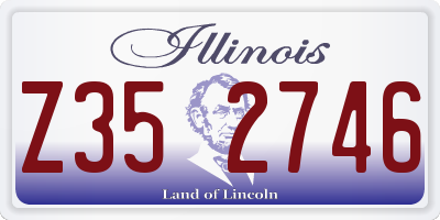 IL license plate Z352746
