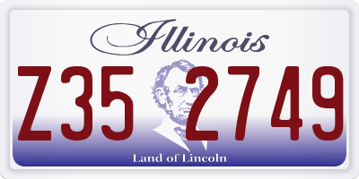 IL license plate Z352749