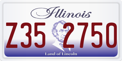 IL license plate Z352750