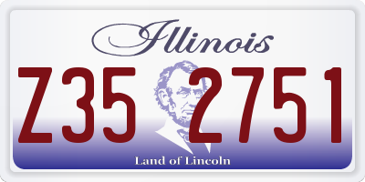 IL license plate Z352751