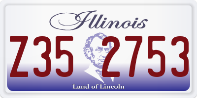 IL license plate Z352753