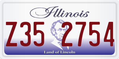 IL license plate Z352754