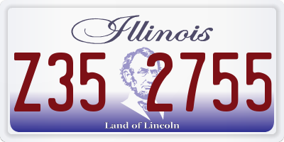 IL license plate Z352755
