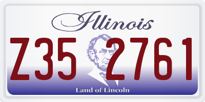 IL license plate Z352761