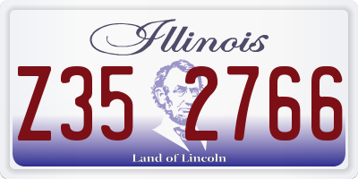 IL license plate Z352766