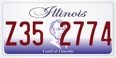 IL license plate Z352774