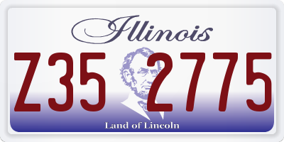 IL license plate Z352775