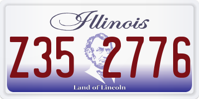 IL license plate Z352776