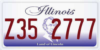 IL license plate Z352777