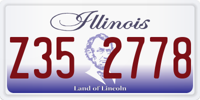 IL license plate Z352778