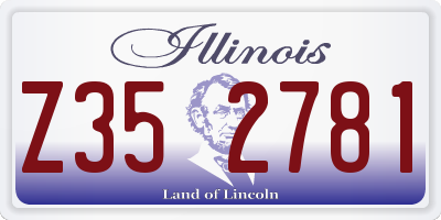 IL license plate Z352781