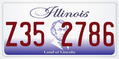 IL license plate Z352786