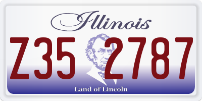 IL license plate Z352787