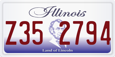 IL license plate Z352794
