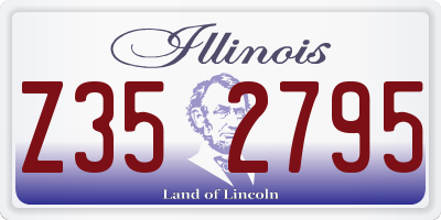 IL license plate Z352795