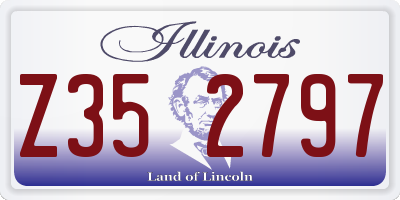 IL license plate Z352797