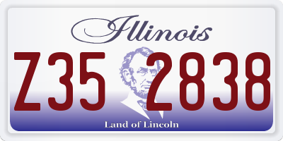 IL license plate Z352838