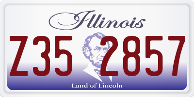 IL license plate Z352857