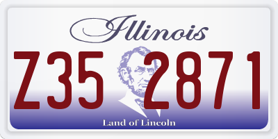 IL license plate Z352871