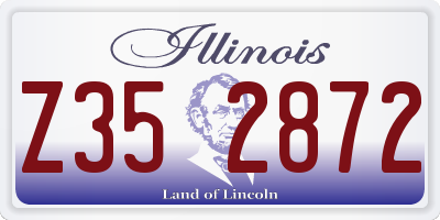 IL license plate Z352872