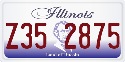 IL license plate Z352875