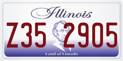 IL license plate Z352905