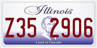 IL license plate Z352906