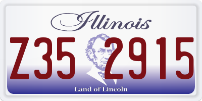 IL license plate Z352915