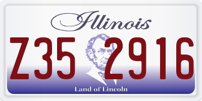 IL license plate Z352916