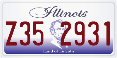 IL license plate Z352931