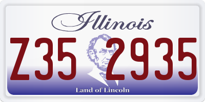 IL license plate Z352935