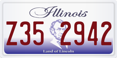 IL license plate Z352942