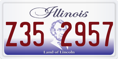 IL license plate Z352957