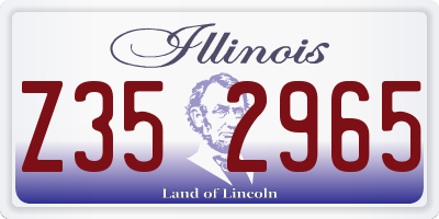 IL license plate Z352965