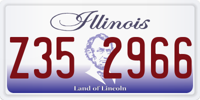 IL license plate Z352966