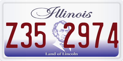 IL license plate Z352974
