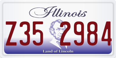 IL license plate Z352984