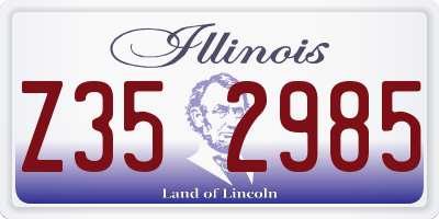 IL license plate Z352985