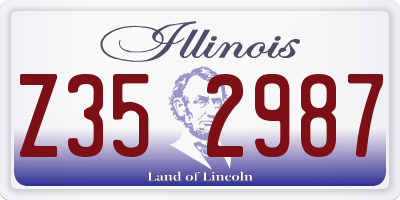 IL license plate Z352987