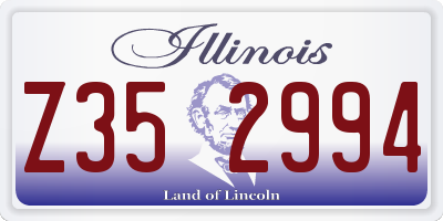 IL license plate Z352994